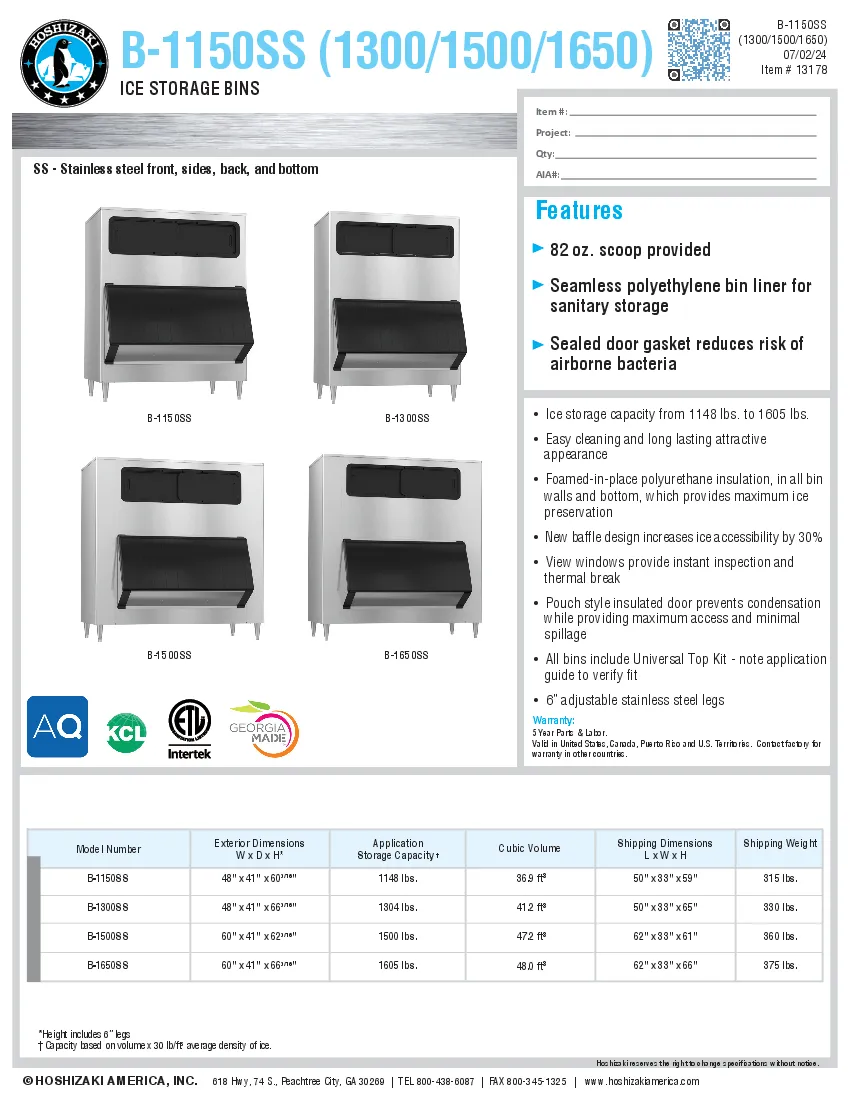 hoshizaki-b-1150ss-ice-bin-for-ice-machines-48-w-specsheet-2608093cx95w.pdf