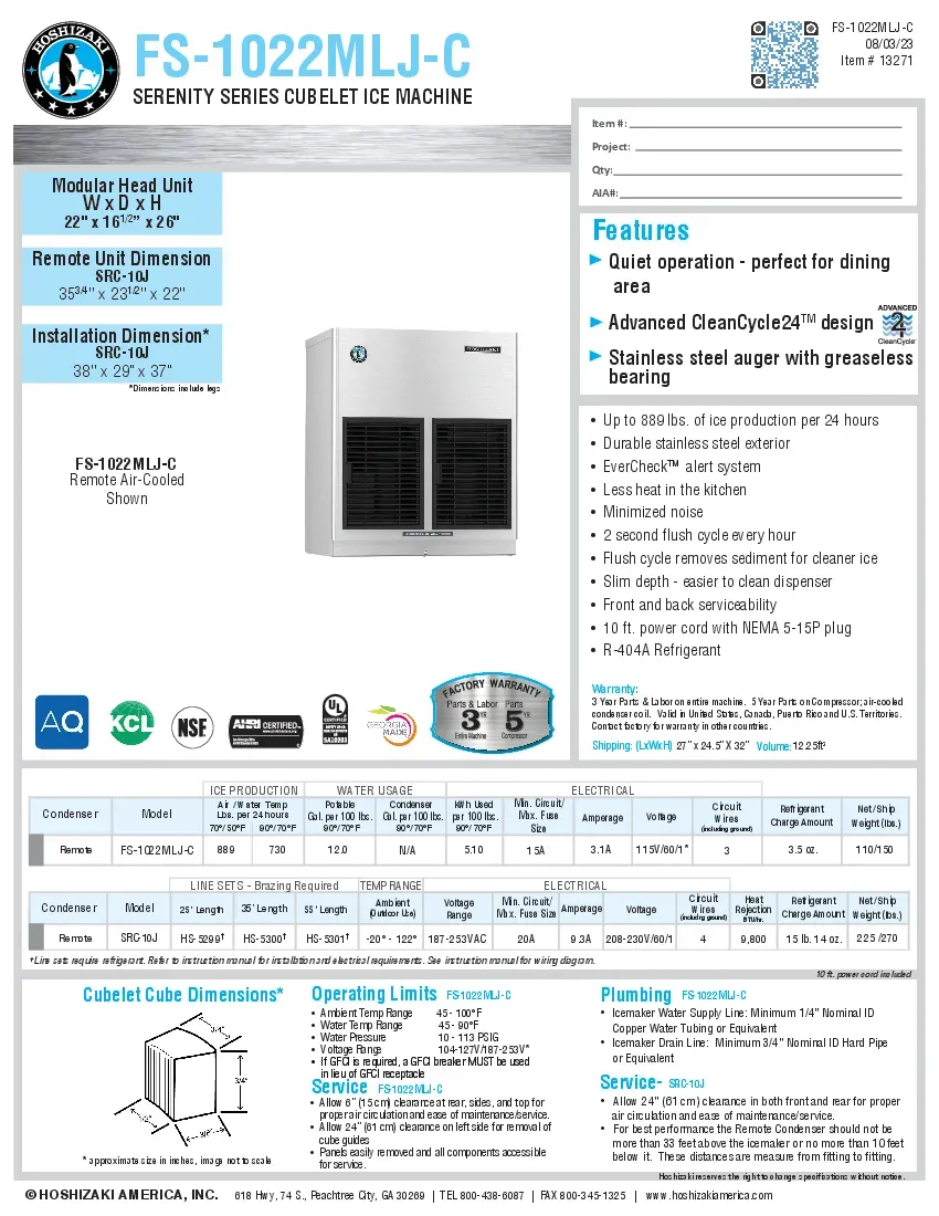 hoshizaki-fs-1022mlj-c-ice-maker-nugget-style-115v-cubelet-style-specsheet-260719d0cdw2.pdf