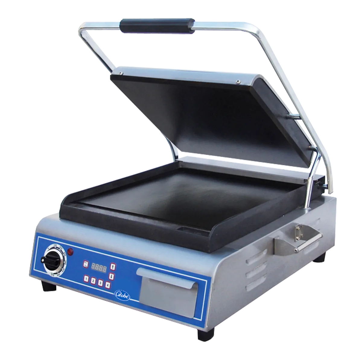 Globe GSG14D, Sandwich / Panini Grill, 120V, Electric, Smooth