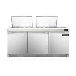 Continental Refrigerator , D72N24M-FB, Refrigerated Counter, Mega Top Sandwich / Salad Unit