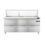 Continental Refrigerator , D72N30M-D, Refrigerated Counter, Mega Top Sandwich / Salad Unit