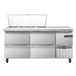 Continental Refrigerator , RA68N18M-D, Refrigerated Counter, Mega Top Sandwich / Salad Unit