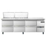 Continental Refrigerator , RA93N27M-D, Refrigerated Counter, Mega Top Sandwich / Salad Unit
