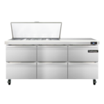 Continental Refrigerator , SW72N18M-D, Refrigerated Counter, Mega Top Sandwich / Salad Unit