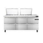 Continental Refrigerator , SW72N24M-D, Refrigerated Counter, Mega Top Sandwich / Salad Unit