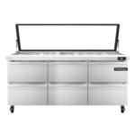 Continental Refrigerator , SW72N30M-HGL-D, Refrigerated Counter, Mega Top Sandwich / Salad Unit