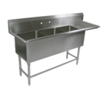 John Boos , 3PB16204-1D30R, Sink, (3) Three Compartment