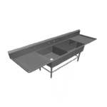 John Boos , 3PBPS3224-2D30, Sink, (3) Three Compartment