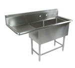 John Boos , 42PB18244-1D24L, Sink, (2) Two Compartment