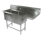 John Boos , 42PB184-1D18R, Sink, (2) Two Compartment