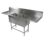 John Boos , 42PB3024-2D36, Sink, (2) Two Compartment